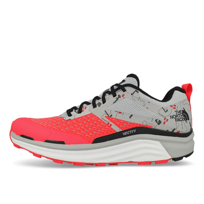 The North Face M Vectiv Enduris II Herren TNF White Trailmarker Print Brilliant Coral