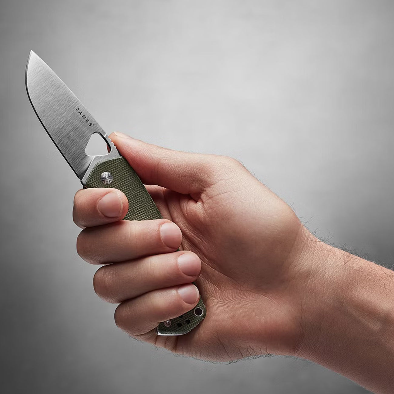 The James Brand The Folsom Taschenmesser OD Green Stainless Micarta