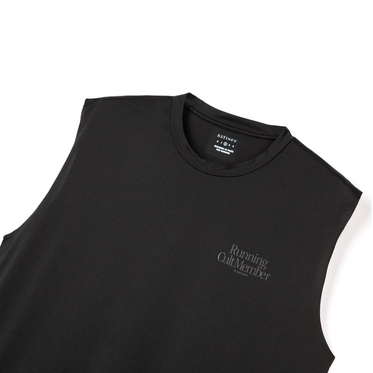 Satisfy Running Auralite Muscle Tee Black