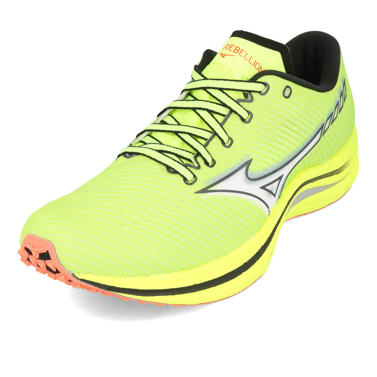 Mizuno Wave Rebellion Herren Neo Lime White Neon Flame