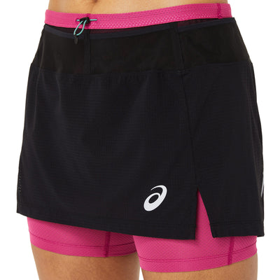 Asics Fujitrail Skort Damen Performance Black Fuchsia Red