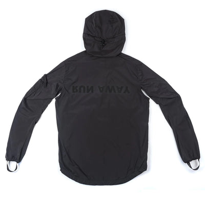 Satisfy Running Techsilk Packable Windbreaker Black Silk
