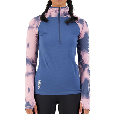 Mons Royale Bella Tech Hood Damen Denim Tie Dye