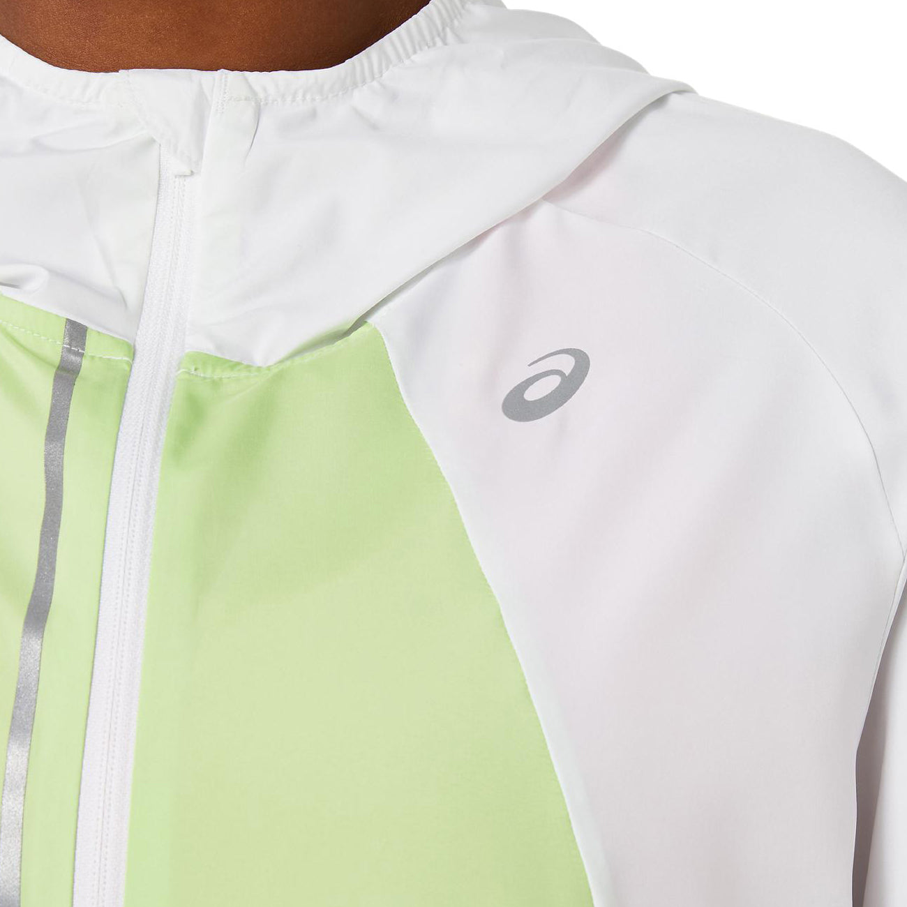 Asics Lite Show Jacket Damen Brilliant White Lime Green