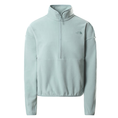 The North Face W TKA Glacier Crop Fleece Sweatshirt Damen Silver Blue