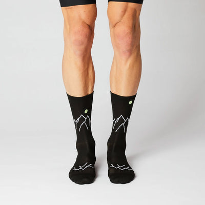 Fingerscrossed Road Socks Mountain Black Neon