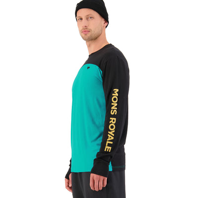 Mons Royale Mens Yotei Tech Longsleeve Herren Marina Black