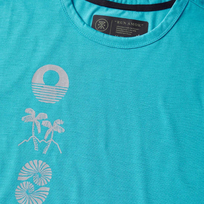 Roark Run Amok Mathis Tuned Out SS Tee Herren Turquoise