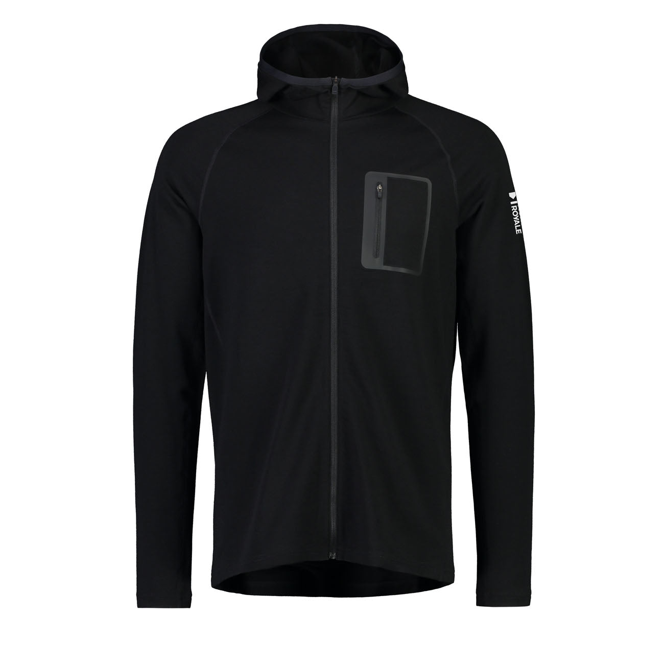 Mons Royale Mens Traverse Midi Full Zip Hood Herren Black