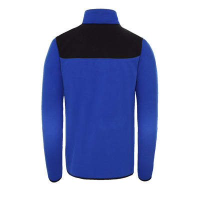 The North Face M TKA Glacier Snap Neck Fleece Pullover Herren Hero Blue TNF Black