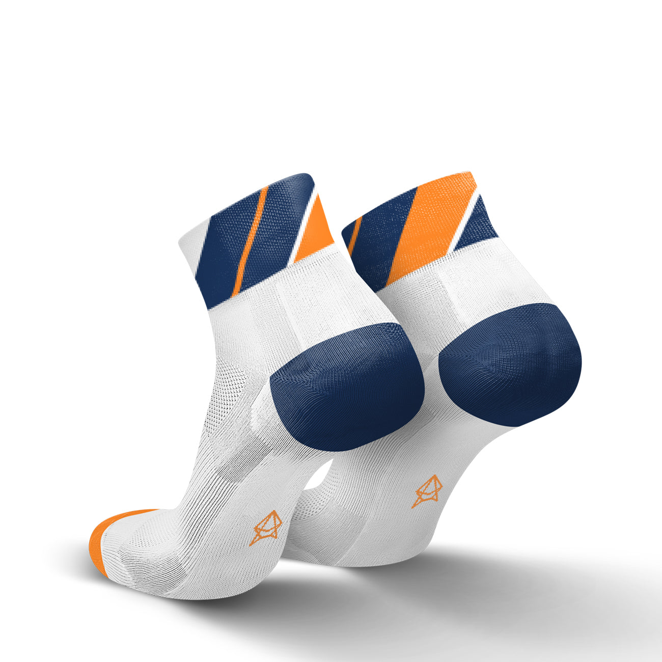 Incylence Ultralight Slope Triathlon Socks Short Navy Orange
