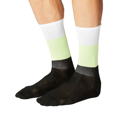 Fingerscrossed Road Socks Blocks White Neon Black