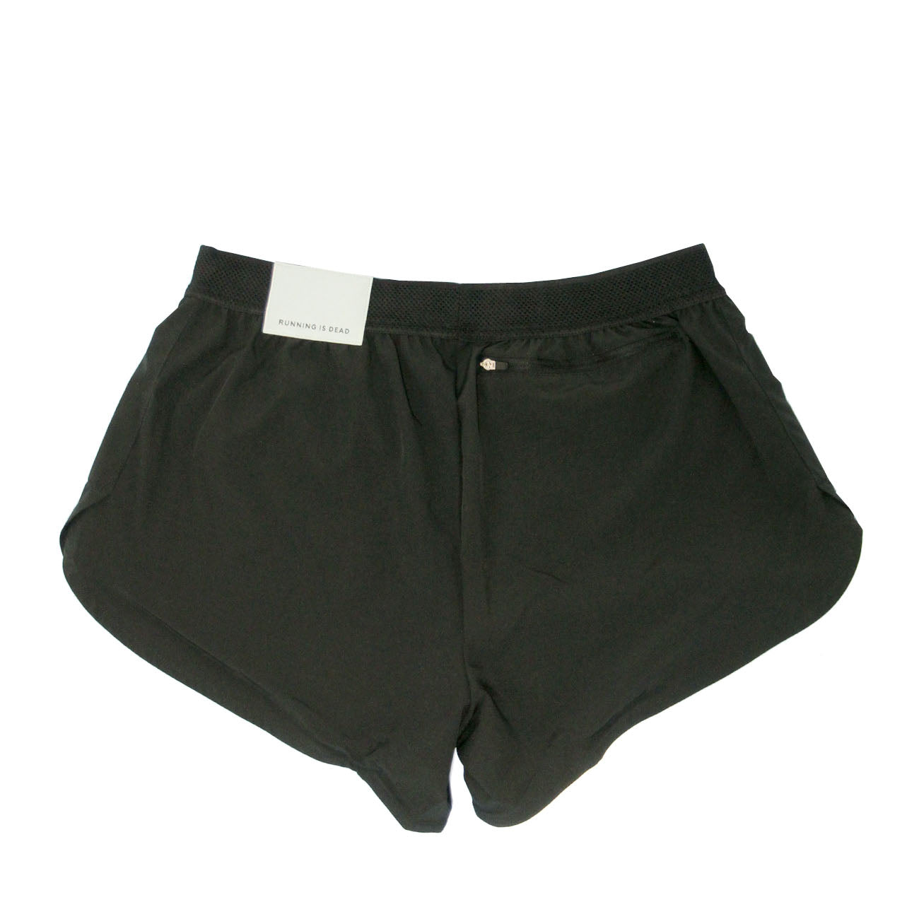 Running is Dead Running Split Shorts L1 D3 Black