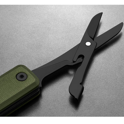 The James Brand The Ellis Taschenmesser Scissors OD Green Black G10