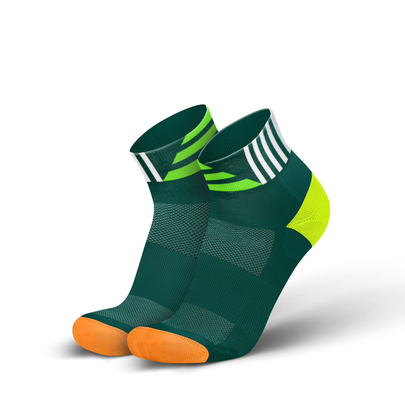 Incylence Ultralight Contrasts Triathlon Socks Short Green