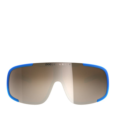 POC Aspire Sunglasses Opal Blue Translucent Brown Silver Mirror