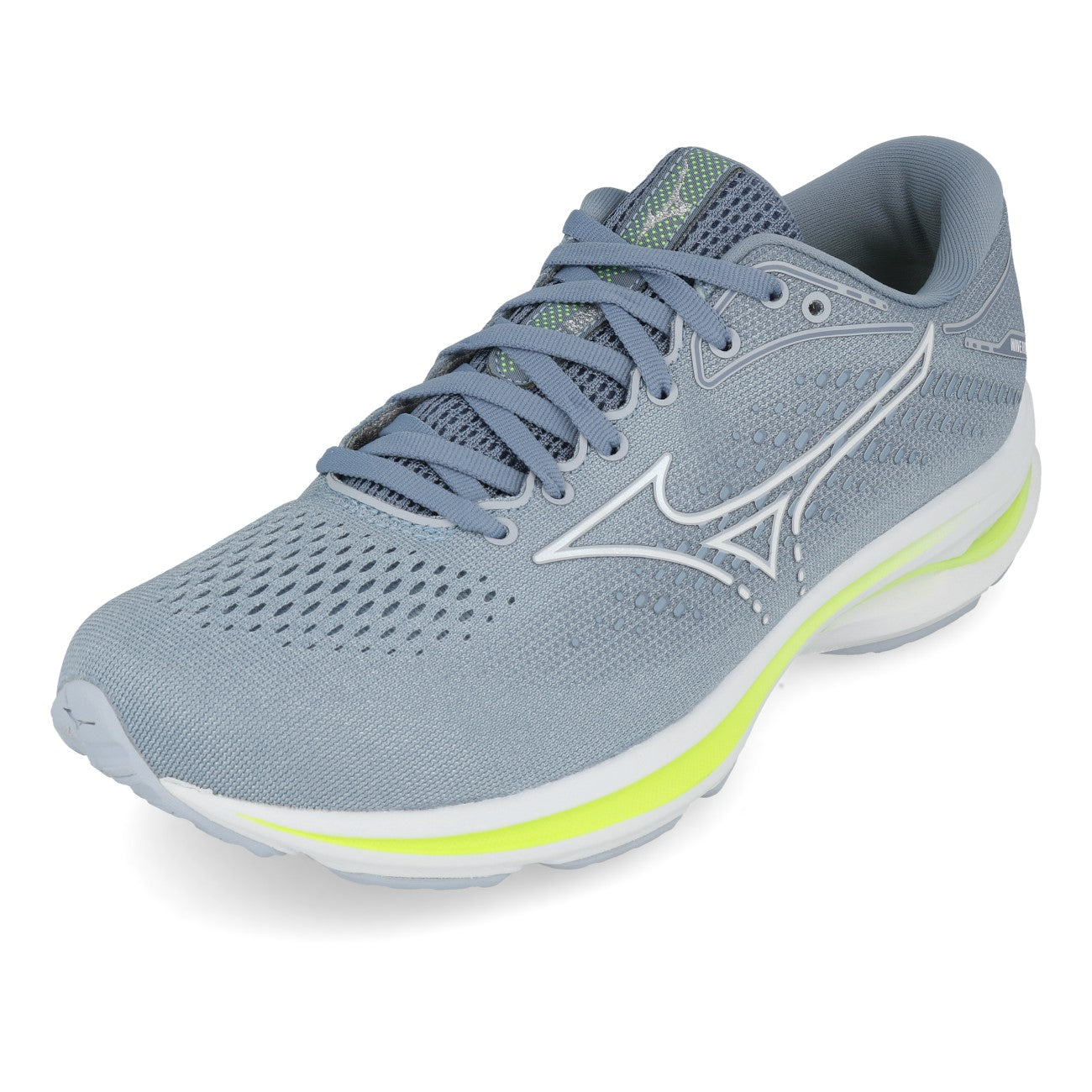 Mizuno Wave Rider 25 Damen Heather White Neo Lime