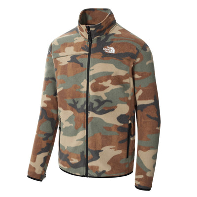 The North Face M 100 Glacier Full Zip Herren Klep Tan TNF Camo Print