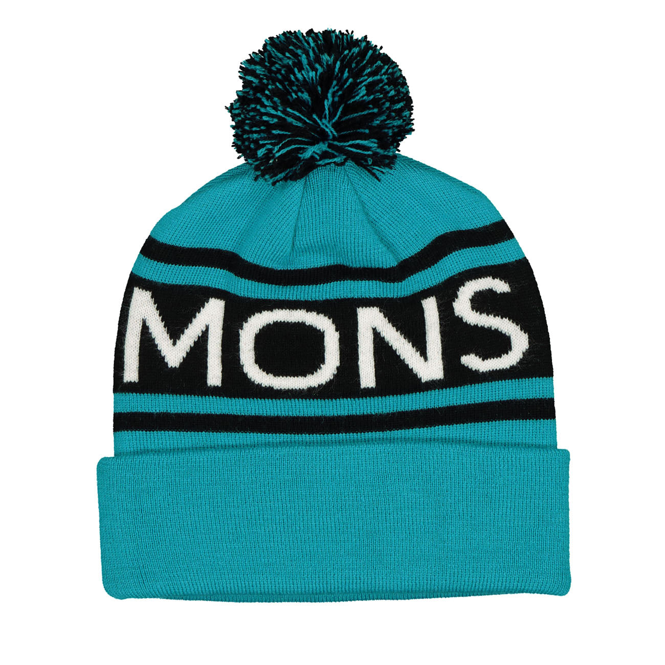 Mons Royale Unisex PomPom Beanie Logo Marina Black