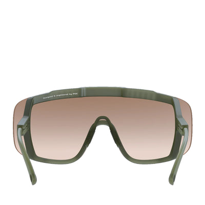 POC Devour Sunglasses Epidote Green Translucent Brown Silver Mirror