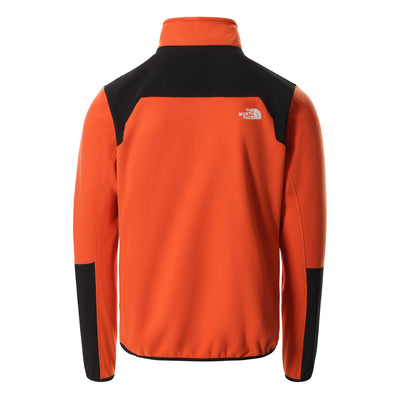 The North Face M Glacier Pro 1/4 Zip Fleece Herren Burnt Ochre TNF Black