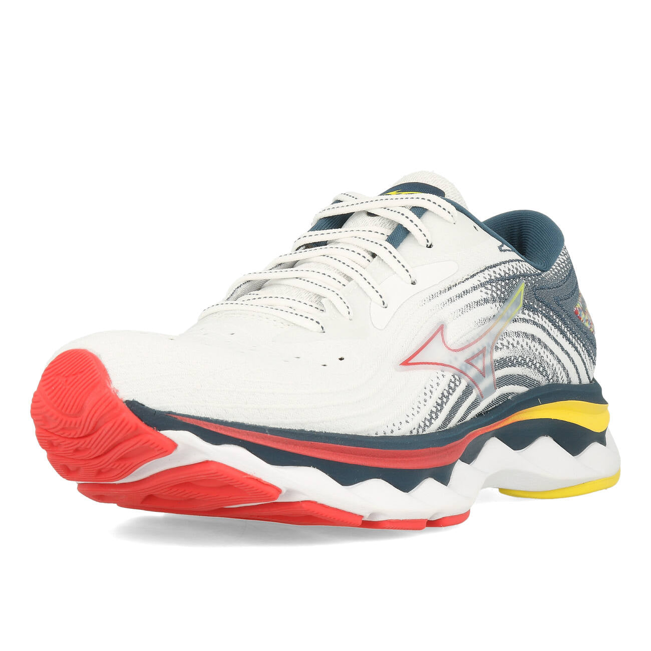 Mizuno Wave Sky 6 Damen White Hibiscus Buttercup