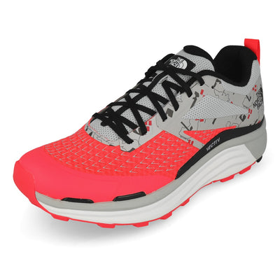 The North Face M Vectiv Enduris II Herren TNF White Trailmarker Print Brilliant Coral