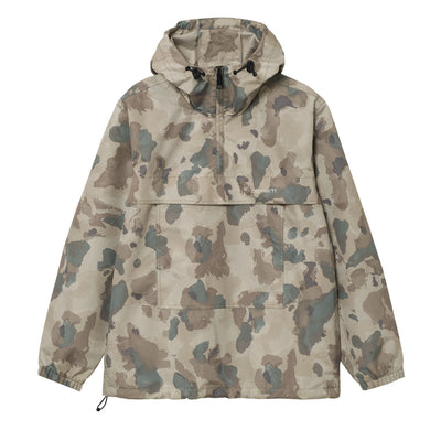 Carhartt WIP Windbreaker Pullover Jacket Herren Camo Tide Thyme Black