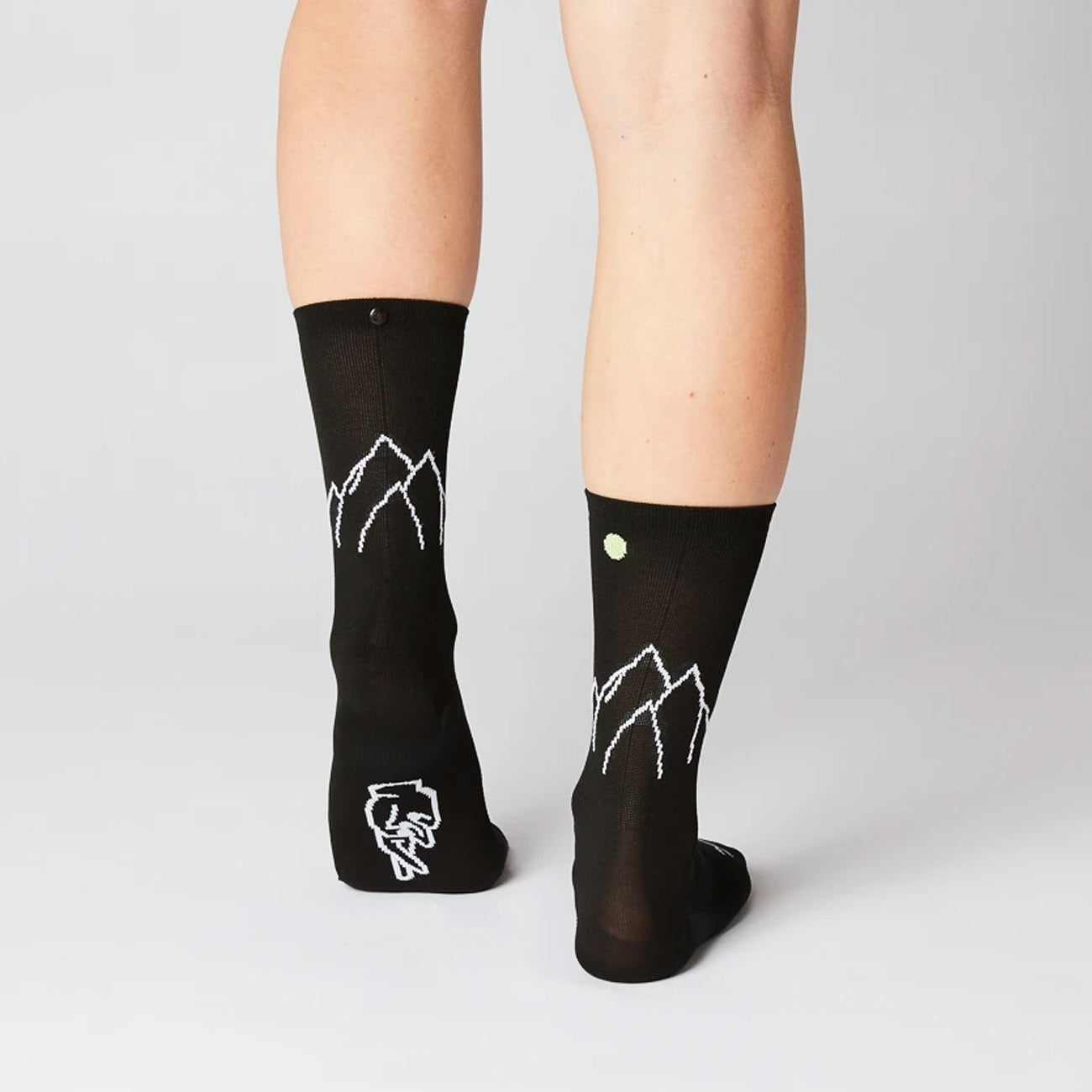 Fingerscrossed Road Socks Mountain Black Neon