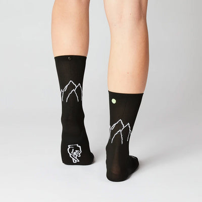 Fingerscrossed Road Socks Mountain Black Neon