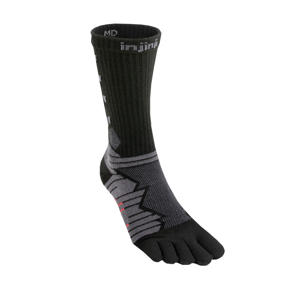 Injinji Ultra Run Crew Socks Obsidian