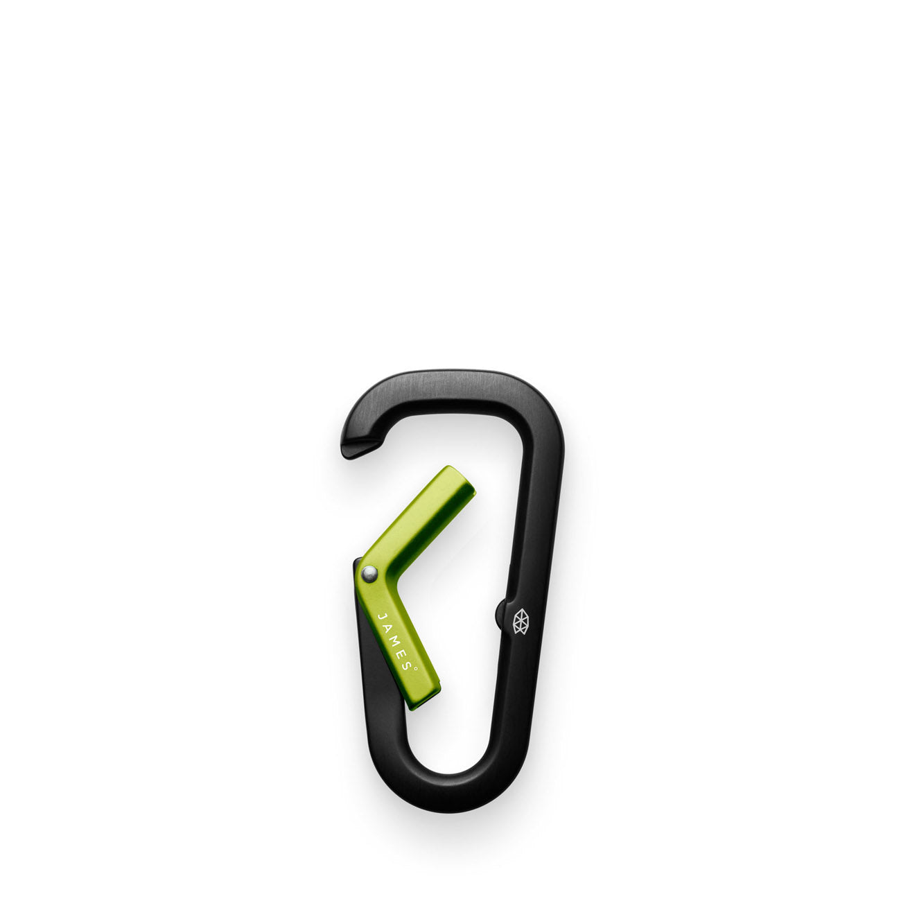 The James Brand The Hardin Karabiner Black Electric Moss