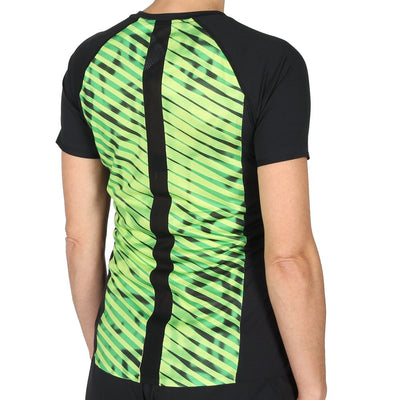 Asics W's Shortsleeve Top Performance Black Hazard Green