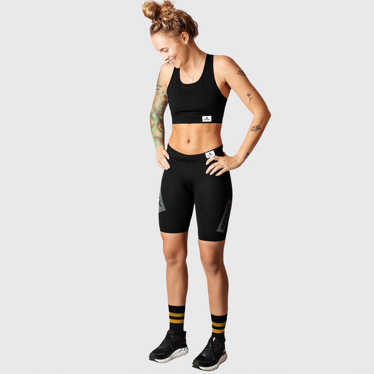 Saysky Short Eco Combat Tights Black Embossed