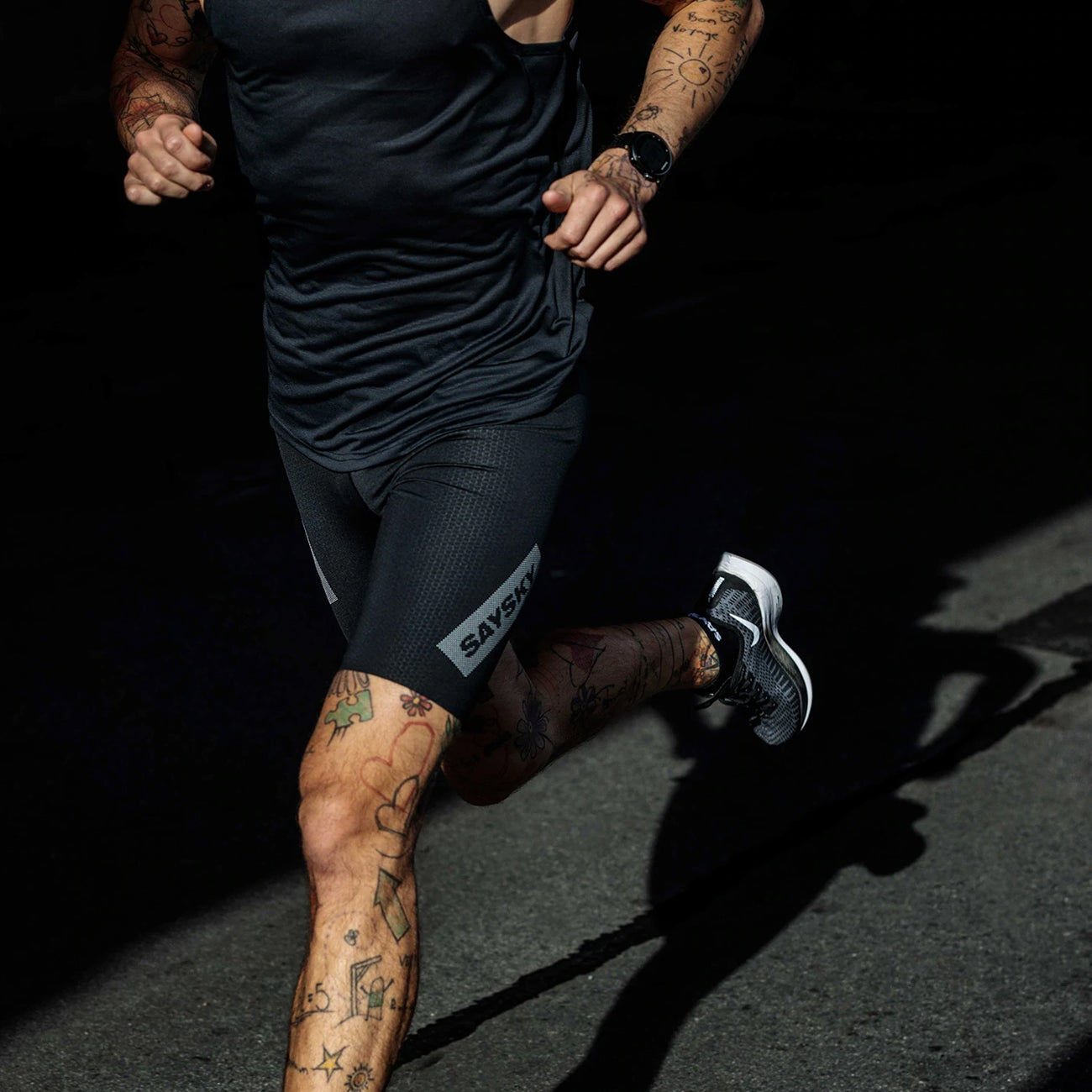 Saysky Short Eco Combat Tights Black Embossed