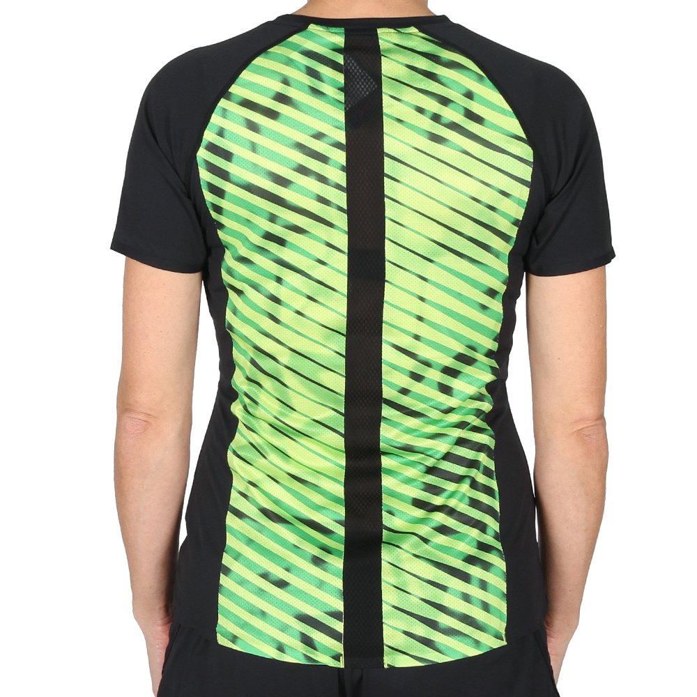 Asics W's Shortsleeve Top Performance Black Hazard Green